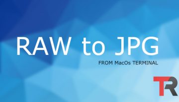How to Convert Raw (CR2) photos to JPG in MacOs Terminal